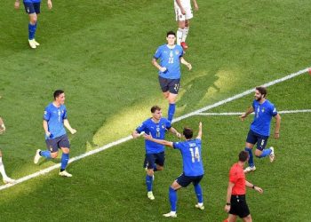 Italia finis ketiga di UEFA Nations League usai kalahkan Belgia 2-1. (Foto: Getty Images/Pool)