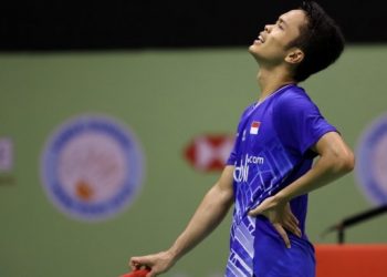 Pebulutangkis tunggal putra Indonesia, Anthony Sinisuka Ginting, menjadi runner-up Hong Kong Open 2019 usai kalah dari wakil tuan rumah Lee Cheuk Yiu di babak final, Minggu (17/11/2019). [Humas PBSI]