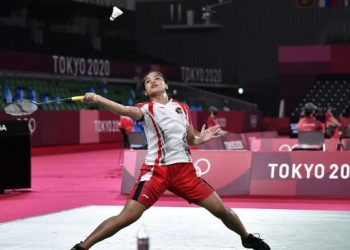 Pebulutangkis tunggal putri Indonesia, Gregoria Mariska Tunjung. [ANTARA FOTO/Sigid Kurniawan]
