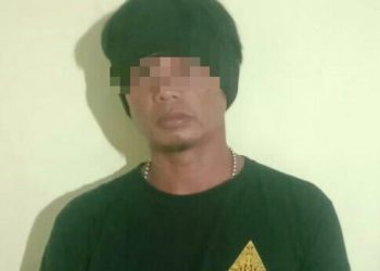 Foto pelaku yang diamankan Sat Narkoba Polres Simalungun.