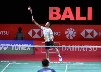 Anthony Ginting menjadi salah satu wakil Indonesia yang langsung kandas di Indonesia Masters 2021. (Foto: PBSI/LUKMAN HAKIM NOOR)