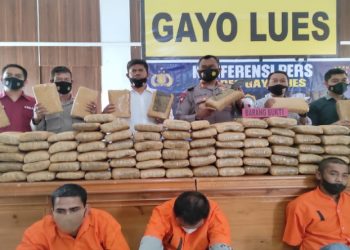 Polisi menggagalkan penyelundupan narkoba jenis ganja seberat 158 kilogram. Ganja itu rencananya dikirim dari Aceh menuju ke Binjai, Sumatera Utara (Antara)