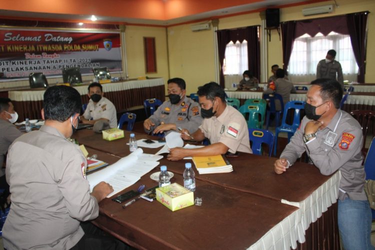 Tim Audit Kinerja Tahap II Itwasda Polda Sumut T.A 2021 kunjungi Polres Pematangsiantar.