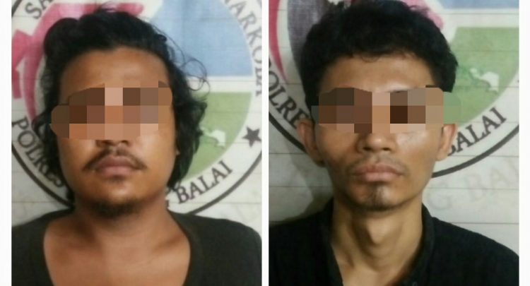 Foto kedua pelaku yang diamankan Polres Tanjungbalai.