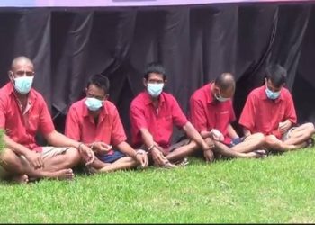 Sebanyak 122 kg sabu berhasil disita Polda Sumut dari lima orang anggota sindikat narkoba jaringan internasional. Foto/iNews TV/Aminoer Rasyid