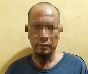 Foto pelaku pembunuhan yang ditangkap Sat Reskrim Polres Labuhanbatu.