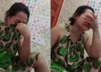 Viral Emak Sembab Pikirkan Anak Vanessa Angel. (TikTok)