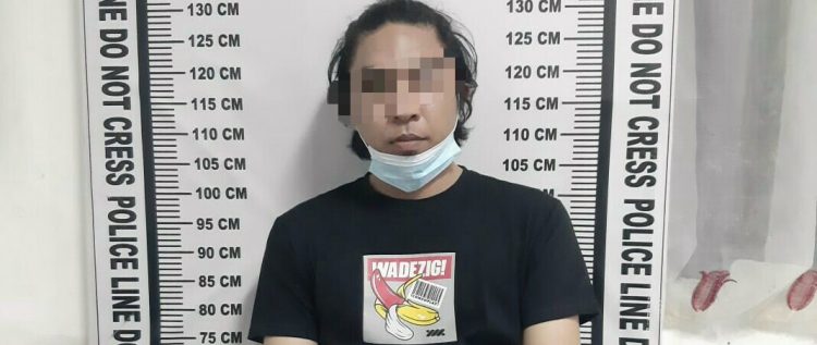 Foto pelaku DBH yang diamankan Polisi.