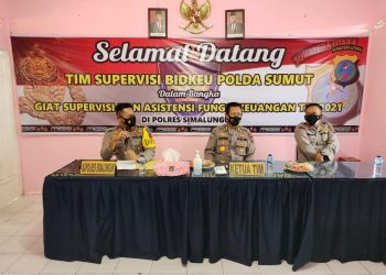 Kapolres Simalungun, AKBP Nicolas Dedy Arifianto, menerima kunjungan Tim Supervisi dan Asistensi Fungsi KEU, di Aulla Bhayangkari Cabang Simalungun, Selasa (23/11/2021) pagi tadi, pukul 09.00 WIB.