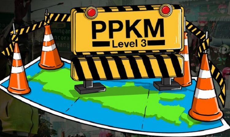 Ilustrasi-PPKM Level 3. (Foto: Aristya Rahadian)