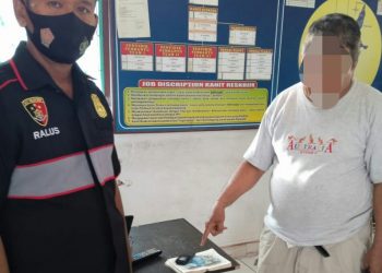 Foto pelaku judi Togel yang diamankan Polsekta Tanah Jawa.