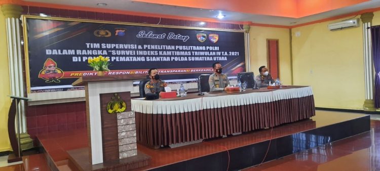 Tim Supervisi dan Penelitian Puslitbang Polri kunjungi Polres  Pematangsiantar.