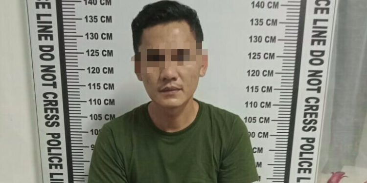 Foto pelaku yang diamankan Polisi.