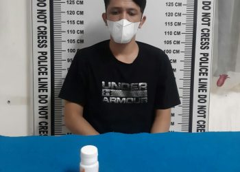 Foto pelaku dan barang bukti yang diamankan Polisi.