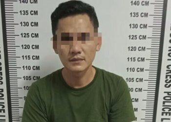 Foto pelaku yang diamankan Polisi.