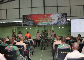 Pembukaan kolaborasi pendidikan terintegrasi Dikmaba TNI AD dan Diktuba Polri 2021 yang dibuka Widyaiswara Madya Sespim Lemdiklat Polri, Brigjen Pol Mardiono S.I.K, M.Si dan Kodiklat AD,  Kolonel Arh Sonny Septiono SE, Senin (13/12/2021) pagi tadi,  pukul 09.00 WIB, di Lapangan Jenderal Sudirman Rindam I/BB, Jl. Arga Sari Setia Negara, Siantar Sitalasari, Kota Pematangsiantar.