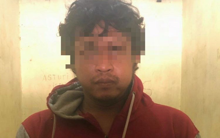 Foto pelaku yang diamankan Polisi.