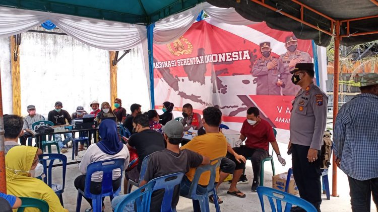 Gebyar vaksinasi berhadiah yang digelar Polsek Perdagangan.