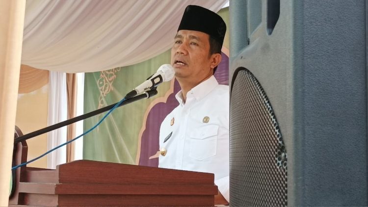 Wali Kota Pematangsiantar, Dr. H. Hefriansyah SE, MM saat menghadiri acara pembukaan Musabaqoh Tilawatil Quran (MTQ) ke - 51 tingkat Kecamatan di Kecamatan Siantar Utara, Jumat (14/1/2022).