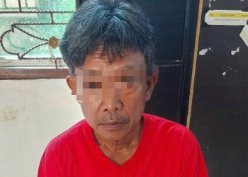 Foto pelaku yang diamankan Polisi.