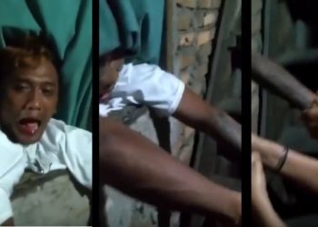 Apes dialami seorang maling saat hendak kabur, dia tersangkut di jendela rumah korbannya hingga ketahuan, meski sempat tertahan dan dipukul, namun dia berhasil kabur. Foto: Istimewa