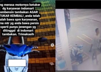 Honda BeAT tertukar di parkiran minimarket (Instagram)