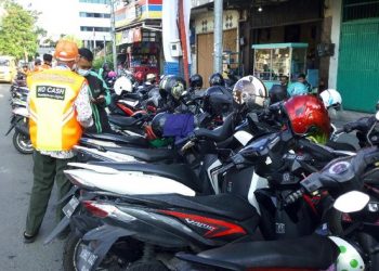 Penerapan e-parking di Medan. (Datuk Haris/detikcom)