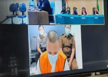 Tubagus Muhammad Joddy akhirnya menjalani sidang perdana di Pengadilan Negeri (PN) Jombang. Foto SINDOnews