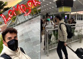 Marc Marquez menjadi pusat perhatian begitu menginjakkan kakinya di Lombok, Senin (7/2/2022)/Foto/Twitter