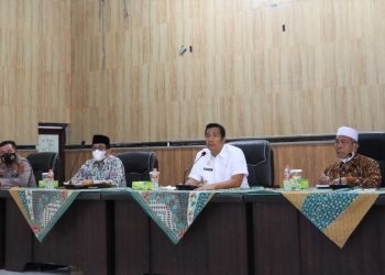 Wali Kota Pematangsiantar, Dr. H. Hefriansyah SE, MM, hadiri  rapat persiapan Musabaqoh Tilawatil Qur'an Nasional (MTQN) Ke 54 Kota Pematangsiantar, Kamis (3/2/2022).