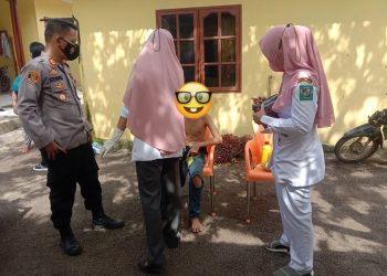 Kapolsek  Bangun Swab Antigen Anak – anak Komunitas Jalanan.