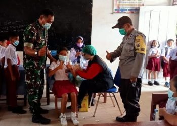 Polres Simalungun bersama Dinkes, percepat vaksinasi booster dan vaksinasi anak.
