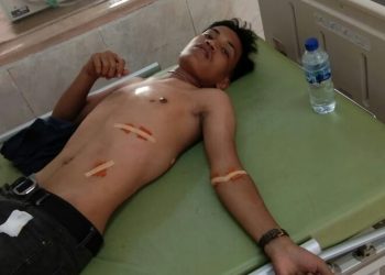 Foto korban saat mendapat perawatan medis di rumah sakit.