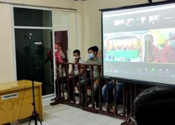 Danpal Polair Tanjung Balai Tuharno divonis hukuman mati atas kasus penggelapan hasil tangkapan sabu 19 kg. (Foto: iNews TV/Fadli Pelka)
