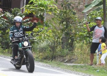 Presiden Jokowi motoran di Sumut (Lukas - Biro Pers Sekretariat Presiden)