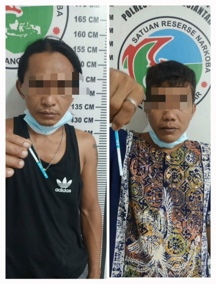 Foto kedua orang yang diamankan petugas gabungan dari jalan Nagur.