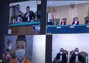 Sidang kasus kecelakaan yang menewaskan artis Vanessa Angel dan suaminya kembali digelar di Pengadilan Negeri Jombang, Jawa Timur, Kamis (17/3/2022). iNews TV/Mukhtar