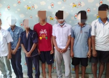 Tersangka pemerkosaan siswi SMA di Langkat. [Dok.Digtara.com]
