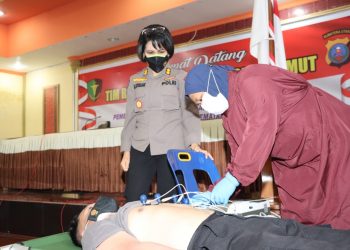 Polres Pematangsiantar adakan pemeriksaan kesehatan (Rikkes) berkala semester I T.A 2022, di Aula Widya Satya Brata Polres Pematangsiantar, pada Sabtu (26/3/2022) pagi,  sekitar pukul 08.30 WIB.