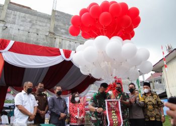 Kelurahan Timbang Galung, Kecamatan Siantar Barat, Kota Pematangsiantar, disahkan menjadi Kampung Pancasila, Kamis (10/3/2022).