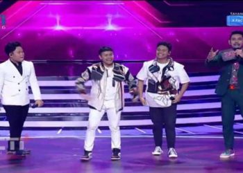 Duo Gerygani gugur di babak Top 6 X Factor Indonesia, Senin (28/3/2022) malam, setelah kalah di Save Me Song dari Roby. (Foto: Tangkapan layar)