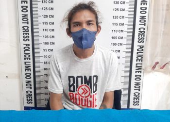 Foto pelaku dan barang bukti sabu yang diamankan Polisi.