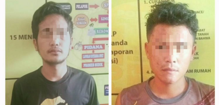 Foto kedua pelaku jambret yang diamankan Polisi.