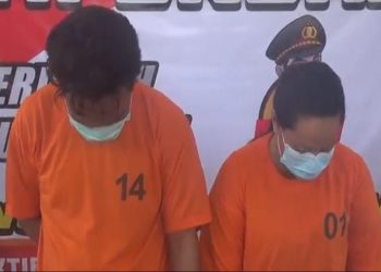 Janda muda bernama Lenny (39) diringkus anggota Satreskrim Polres Serdang Bedagai, karena menjadi otak pembegalan. Foto/iNews TV/Wahyu Rustandi