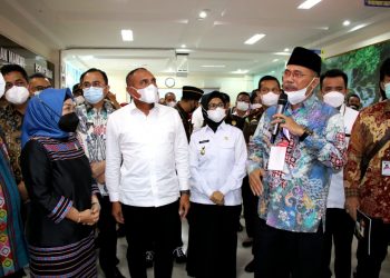 Plt. Wali Kota Pematangsiantar saksikan peresmian MPP Tebingtinggi, pada Selasa (2/3/2022), di Gedung Balai Kartini Convention Center Kota Tebingtinggi.