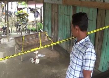 Seorang warga di Kabupaten Aceh Utara, tewas ditembak ketika sedang duduk di sebuah bengkel di Desa Alue Ngom, Kecamatan Nibong, Kabupaten Aceh Utara. Foto/iNews TV/Armia Jamil