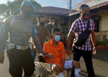Pria bunuh ibu rumah tangga di Asahan, Sumut, ternyata sakit hati karena korban pacaran dengan ayahnya. (Perdana/detikcom)