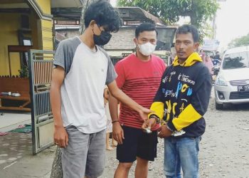 Foto pelaku saat diamankan Polisi.