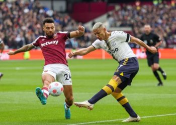 West Ham United memetik kemenangan krusial atas Everton pada pekan ke-31 Liga Primer Inggris 2021/2022/Foto/Twitter