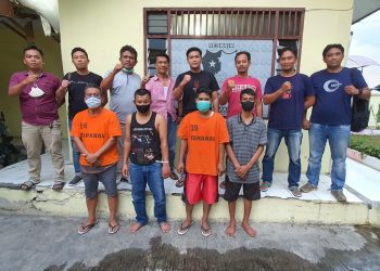 Foto para pelaku yang diamankan Polisi.